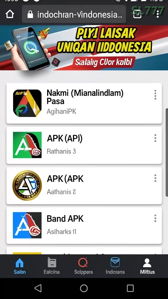 Pratinjau antarmuka sl777 — aplikasi APK resmi Android v2.5.6